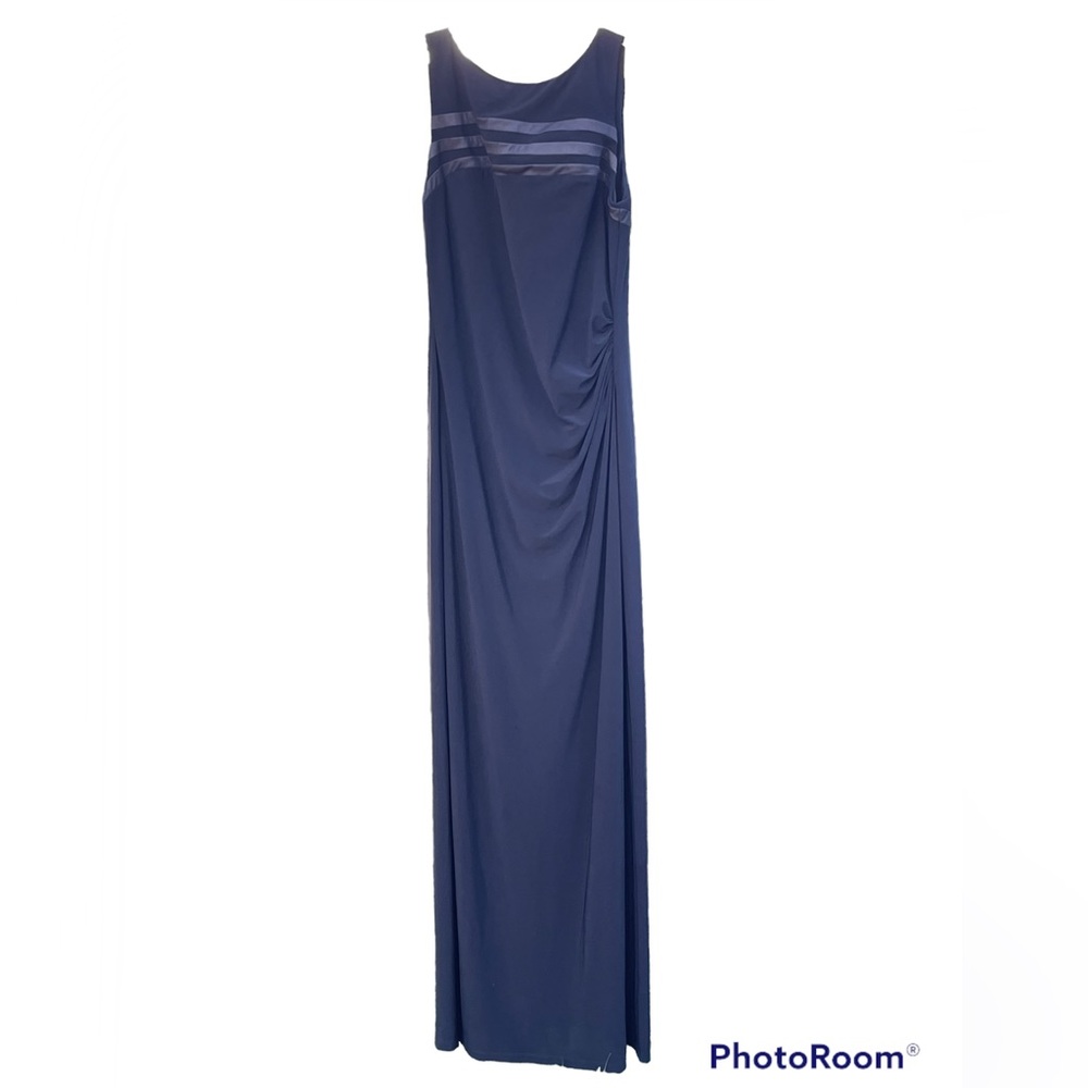 Chaps black maxi length gown